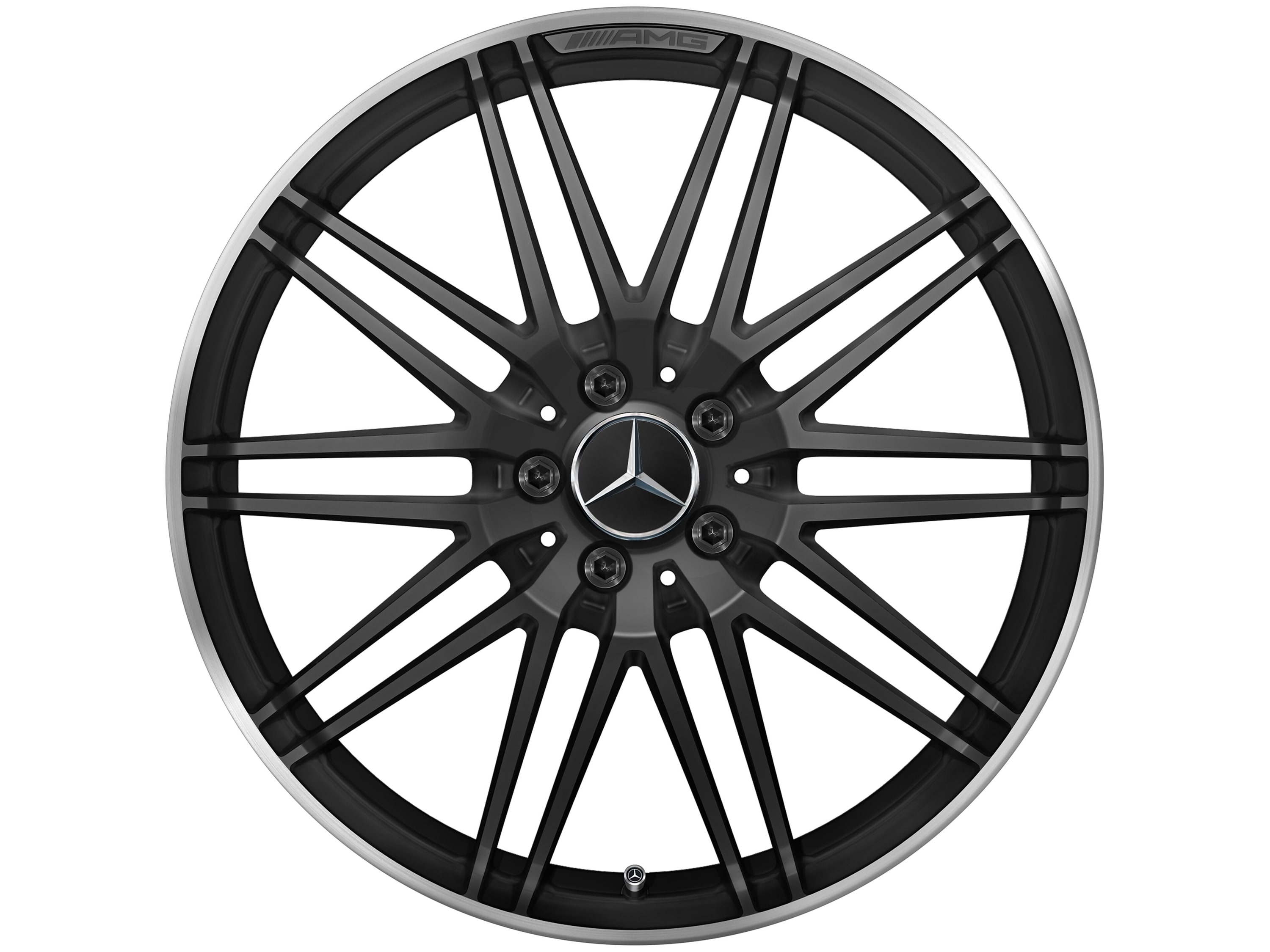 Колесный диск AMG 11J×20 ET68 для Mercedes-Benz AMG GT 190, задняя ось, черный, матовый, 10 спиц — фото 4