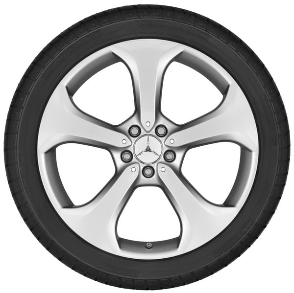 Колесный диск 8J×20 ET42 для Mercedes-Benz GLK 204, передняя и задняя оси, серебристый Vanadium Silver, 5 спиц — фото 2