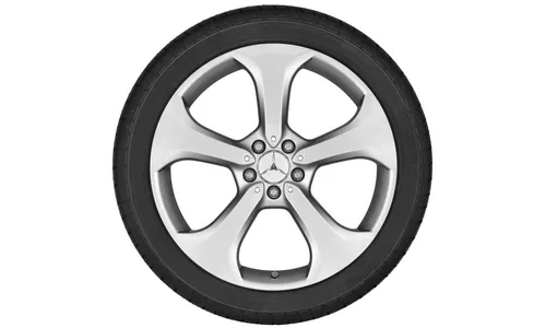 Колесный диск 8J×20 ET42 для Mercedes-Benz GLK 204, передняя и задняя оси, серебристый Vanadium Silver, 5 спиц — фото 2