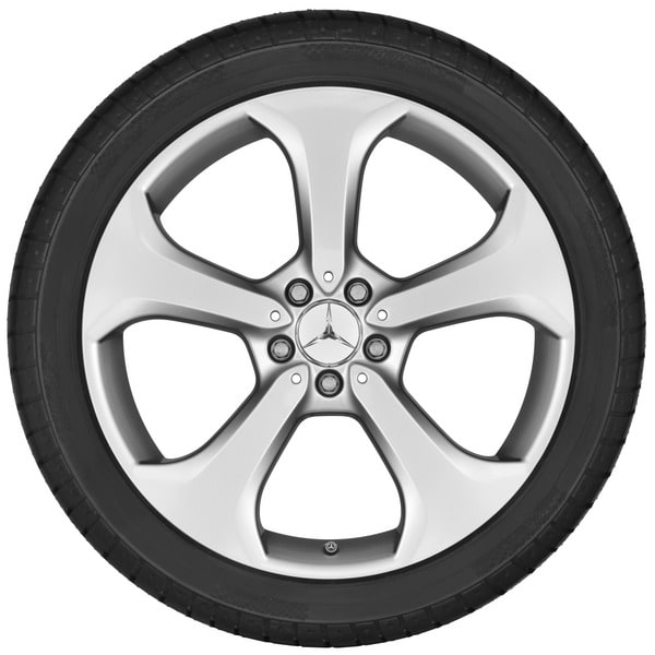 Колесный диск 9J×20 ET54 для Mercedes-Benz GLK 204, задняя ось, серебристый Vanadium Silver, 5 спиц — фото 2