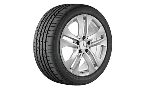 Колесный диск 7,5J×17 ET47 для Mercedes-Benz C-Class 204, передняя и задняя оси, титаново-серебристый, 5 спиц — фото 1
