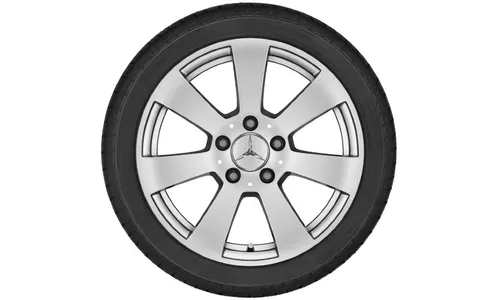 Колесный диск 6J×16 ET39 для Mercedes-Benz W204, передняя и задняя оси, титаново-серебристый — фото 2