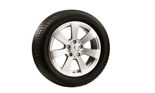 Колесный диск 7J×16 ET43 для Mercedes-Benz W204, передняя и задняя оси, титаново-серебристый — фото 1