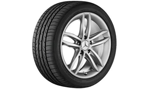 Колесный диск 8,5J×17 ET58 для Mercedes-Benz C-Class 204, задняя ось, титаново-серебристый — фото 1