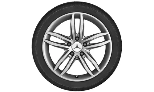 Колесный диск 8,5J×17 ET58 для Mercedes-Benz C-Class 204, задняя ось, титаново-серебристый — фото 2