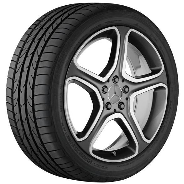 Колесный диск 7,5J×19 ET47 для Mercedes-Benz GLK 204, передняя и задняя оси, серый Himalaya, 5 спиц — фото 1