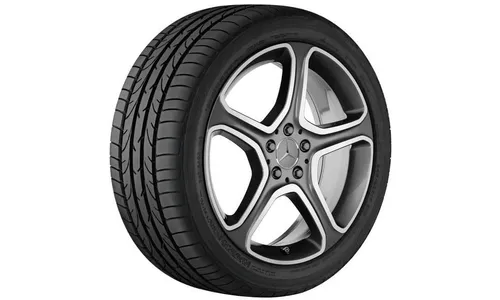 Колесный диск 7,5J×19 ET47 для Mercedes-Benz GLK 204, передняя и задняя оси, серый Himalaya, 5 спиц — фото 1
