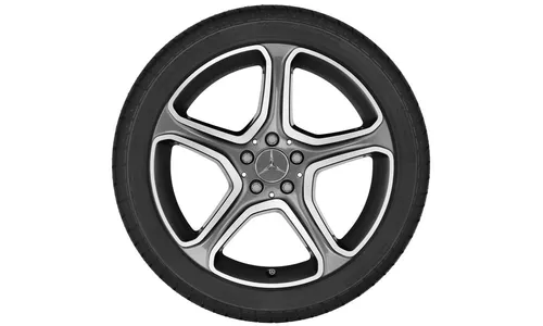 Колесный диск 7,5J×19 ET47 для Mercedes-Benz GLK 204, передняя и задняя оси, серый Himalaya, 5 спиц — фото 2