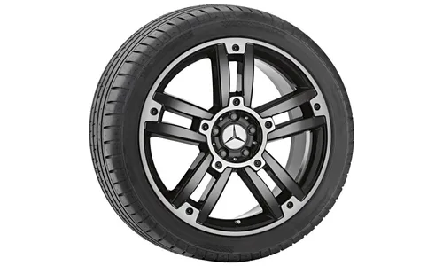 Колесный диск 9,5J×20 ET57 для Mercedes-Benz X204, задняя ось, чёрный, 5 двойных спиц — фото 1