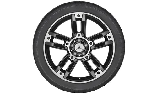 Колесный диск 9,5J×20 ET57 для Mercedes-Benz X204, задняя ось, чёрный, 5 двойных спиц — фото 2