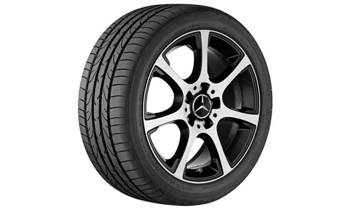 Колесный диск 7,5J×17 ET47 для Mercedes-Benz C204/S204/W204, передняя и задняя оси, черный, 7 спиц — фото 1