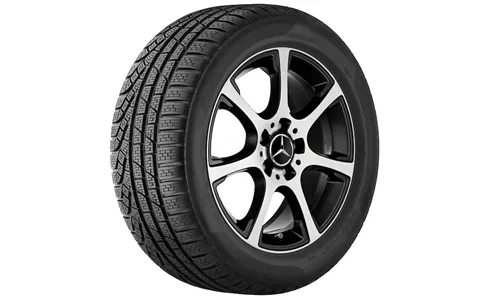 Колесный диск 7,5J×17 ET47 для Mercedes-Benz C204/S204/W204, передняя и задняя оси, черный, 7 спиц — фото 2