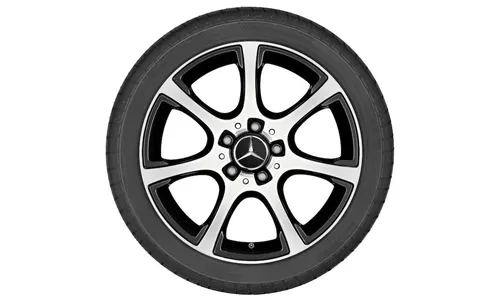 Колесный диск 7,5J×17 ET47 для Mercedes-Benz C204/S204/W204, передняя и задняя оси, черный, 7 спиц — фото 3