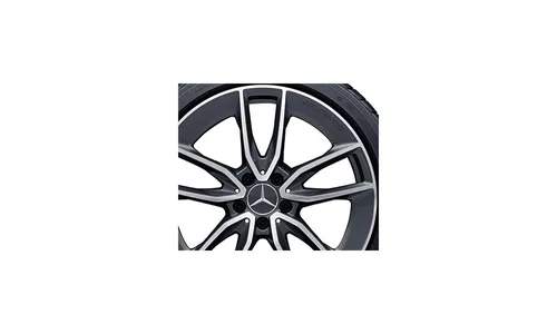 Колесный диск AMG 8,5J×19 ET52 для Mercedes-Benz W205, задняя ось, танталово-серый, 5 двойных спиц — фото 2