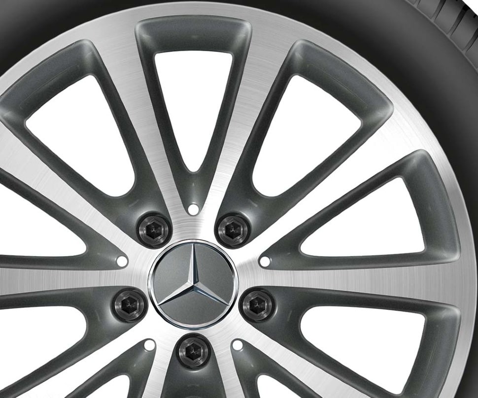 Колесный диск 7J×17 ET48,5 для Mercedes-Benz W205, передняя и задняя оси, гималайский серый, 10 спиц — фото 3