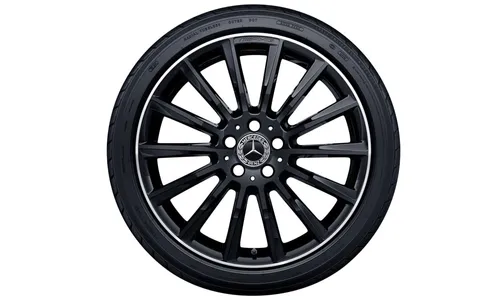 Колесный диск AMG 8,5J×19 ET52 для Mercedes-Benz C-Class 205, задняя ось, черный, многоспицевый — фото 2