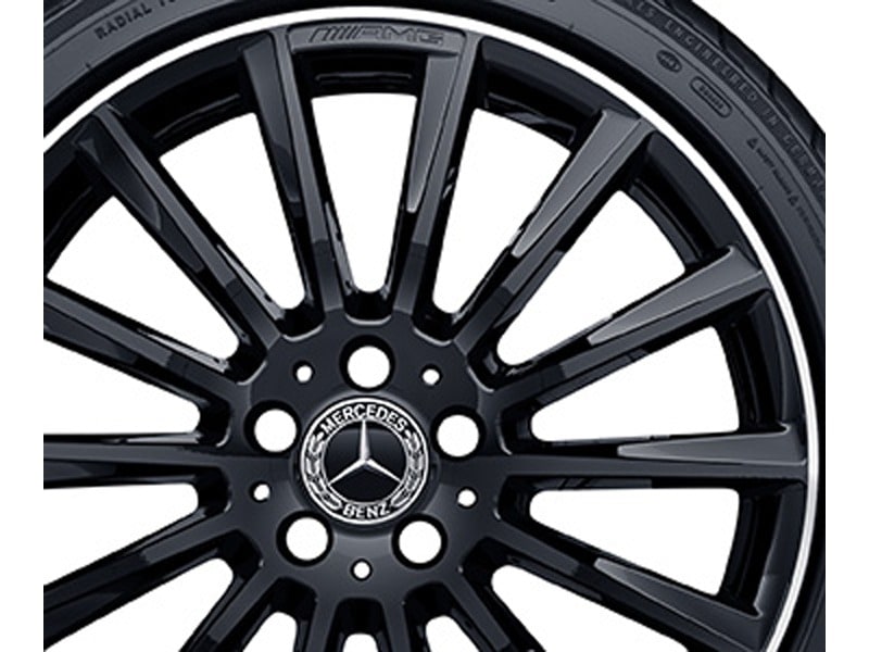 Колесный диск AMG 8,5J×19 ET52 для Mercedes-Benz C-Class 205, задняя ось, черный, многоспицевый — фото 3