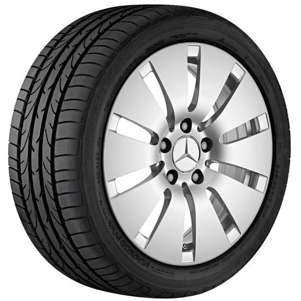 Колесный диск 8J×17 ET54 для Mercedes-Benz C-Class 205, задняя ось, серебристый Vanadium Silver, 10 декоративных отверстий — фото 1