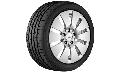 Колесный диск 8J×17 ET54 для Mercedes-Benz C-Class 205, задняя ось, серебристый Vanadium Silver, 10 декоративных отверстий — фото 1