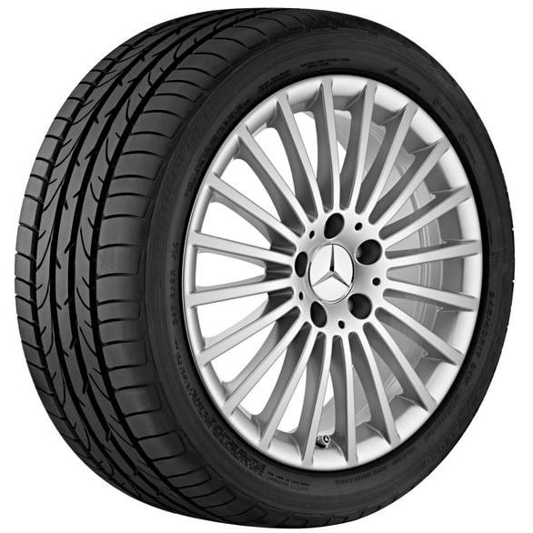 Колесный диск 8J×17 ET54 для Mercedes-Benz C-Class 205, задняя ось, серебристый Vanadium Silver, многоспицевый — фото 1