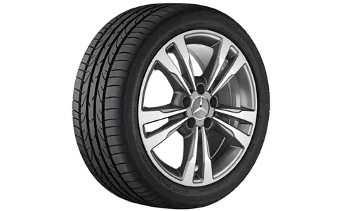 Колесный диск 7J×17 ET48,5 для Mercedes-Benz W205, передняя и задняя оси, гималайский серый — фото 1