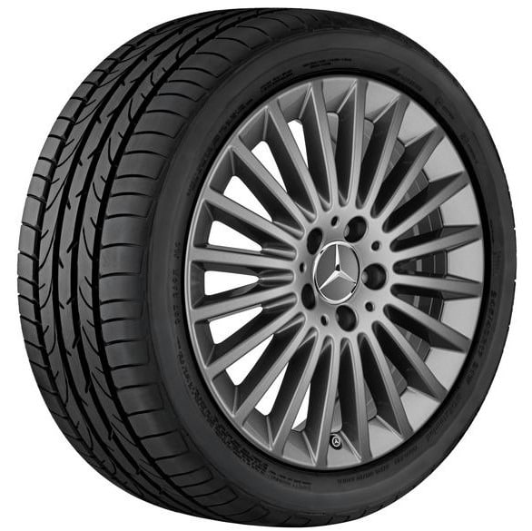 Колесный диск 7J×17 ET48,5 для Mercedes-Benz C-Class 205, передняя и задняя оси, серый Himalaya, многоспицевый — фото 1