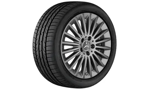 Колесный диск 7J×17 ET48,5 для Mercedes-Benz C-Class 205, передняя и задняя оси, серый Himalaya, многоспицевый — фото 1