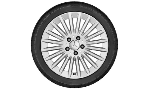 Колесный диск 7J×17 ET48,5 для Mercedes-Benz C-Class 205, передняя и задняя оси, серебристый Vanadium Silver, многоспицевый — фото 3