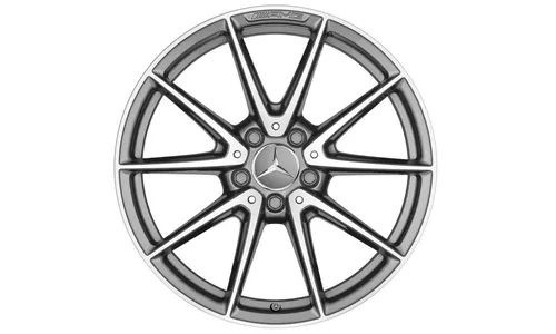 Колесный диск AMG 9J×18 ET25 для Mercedes-Benz C-Class 205, передняя ось, титаново-серый, 10 спиц — фото 1