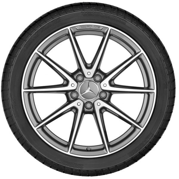 Колесный диск AMG 9J×18 ET25 для Mercedes-Benz C-Class 205, передняя ось, титаново-серый, 10 спиц — фото 3