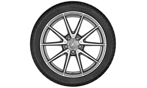 Колесный диск AMG 9J×18 ET25 для Mercedes-Benz C-Class 205, передняя ось, титаново-серый, 10 спиц — фото 3