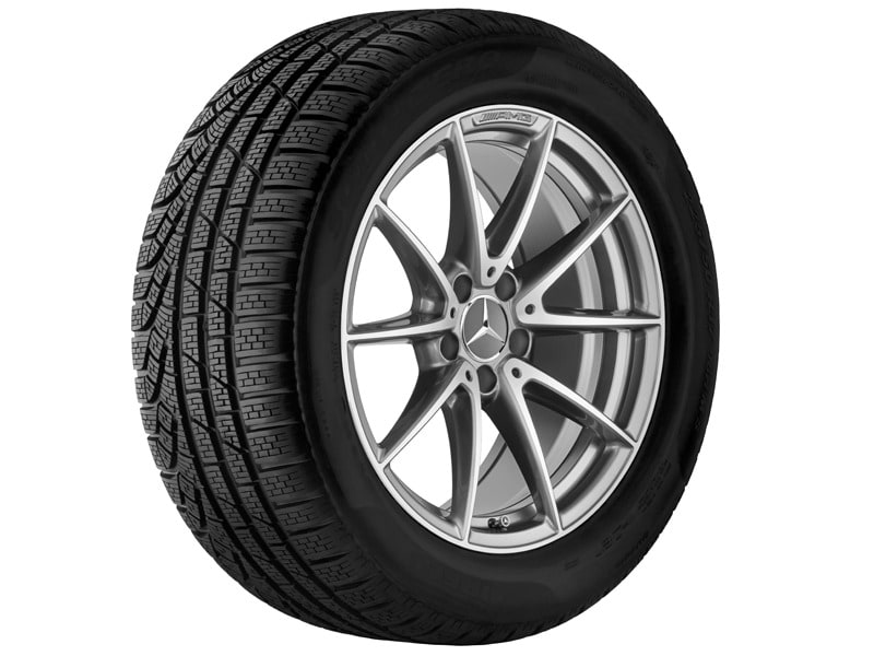 Колесный диск AMG 10,5J×18 ET57 для Mercedes-Benz C-Class 205, задняя ось, титаново-серый, с алмазной проточкой, 10 спиц — фото 4