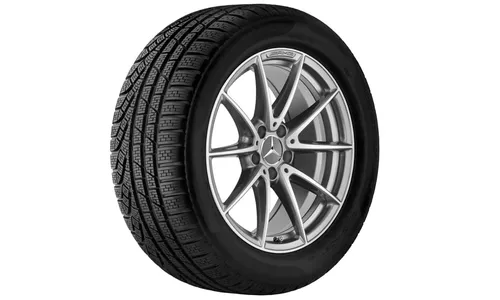 Колесный диск AMG 10,5J×18 ET57 для Mercedes-Benz C-Class 205, задняя ось, титаново-серый, с алмазной проточкой, 10 спиц — фото 4