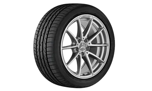 Колесный диск AMG 10,5J×18 ET57 для Mercedes-Benz C-Class 205, задняя ось, титаново-серый, с алмазной проточкой, 10 спиц — фото 6