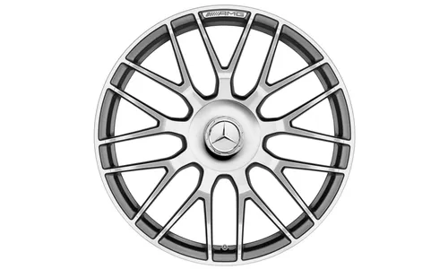 Колесный диск AMG 9J×19 ET25 для Mercedes-Benz C-Class 205, передняя ось, титаново-серый, перекрестные спицы — фото 5