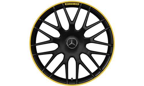 Колесный диск AMG 9J×19 ET25 для Mercedes-Benz C-Class 205, передняя ось, черный, матовый — фото 1