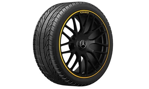Колесный диск AMG 9J×19 ET25 для Mercedes-Benz C-Class 205, передняя ось, черный, матовый — фото 2