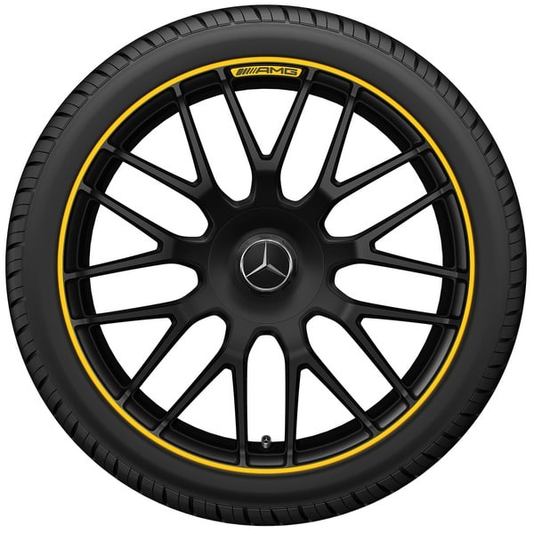 Колесный диск AMG 9J×19 ET25 для Mercedes-Benz C-Class 205, передняя ось, черный, матовый — фото 4