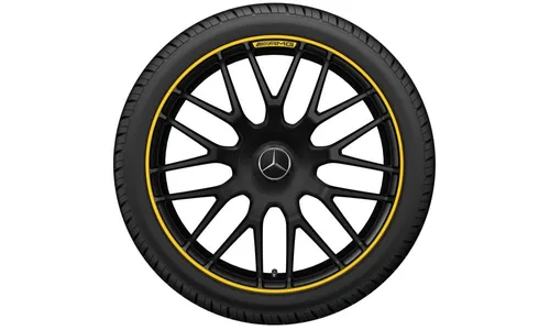 Колесный диск AMG 9J×19 ET25 для Mercedes-Benz C-Class 205, передняя ось, черный, матовый — фото 4