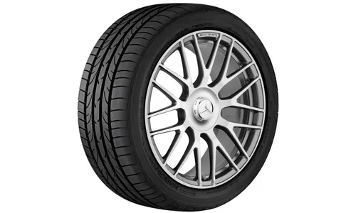 Колесный диск AMG 10,5J×19 ET57 для Mercedes-Benz C-Class 205, задняя ось, титаново-серый, с алмазной проточкой — фото 1