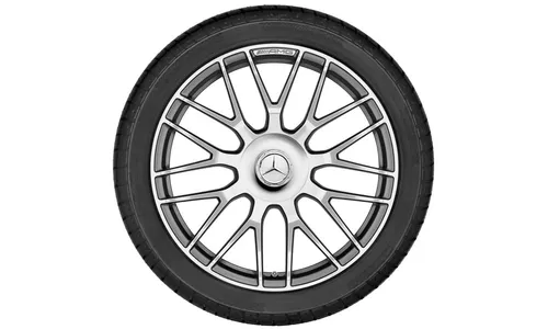 Колесный диск AMG 10,5J×19 ET57 для Mercedes-Benz C-Class 205, задняя ось, титаново-серый, с алмазной проточкой — фото 2