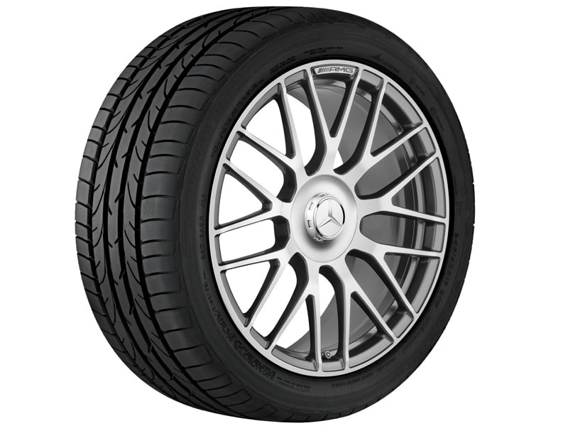 Колесный диск AMG 10,5J×19 ET57 для Mercedes-Benz C-Class 205, задняя ось, титаново-серый, с алмазной проточкой — фото 3