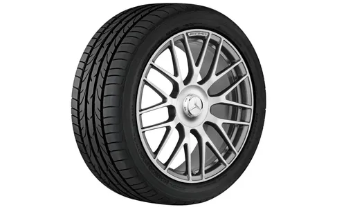Колесный диск AMG 10,5J×19 ET57 для Mercedes-Benz C-Class 205, задняя ось, титаново-серый, с алмазной проточкой — фото 3