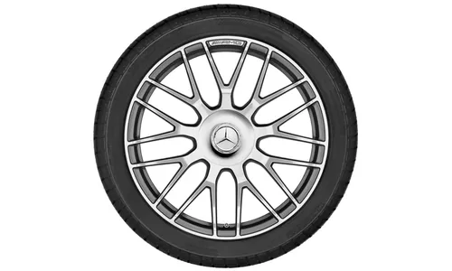 Колесный диск AMG 10,5J×19 ET57 для Mercedes-Benz C-Class 205, задняя ось, титаново-серый, с алмазной проточкой — фото 5