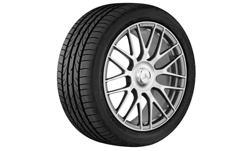 Колесный диск AMG 10,5J×20 ET57 для Mercedes-Benz C-Class 205, задняя ось, титаново-серый, перекрестные спицы — фото 2