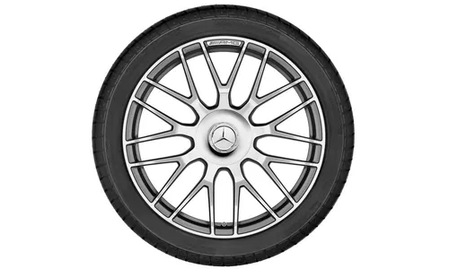 Колесный диск AMG 10,5J×20 ET57 для Mercedes-Benz C-Class 205, задняя ось, титаново-серый, перекрестные спицы — фото 3