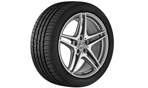 Колесный диск AMG 9J×19 ET25 для Mercedes-Benz C-Class 205, передняя ось, титаново-серый, с алмазной проточкой — фото 1