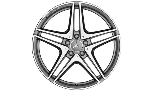 Колесный диск AMG 9J×19 ET25 для Mercedes-Benz C-Class 205, передняя ось, титаново-серый, с алмазной проточкой — фото 2