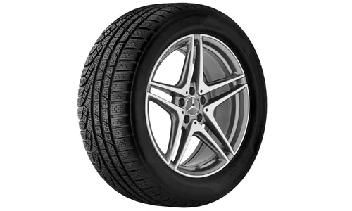 Колесный диск AMG 9J×19 ET25 для Mercedes-Benz C-Class 205, передняя ось, титаново-серый, с алмазной проточкой — фото 3