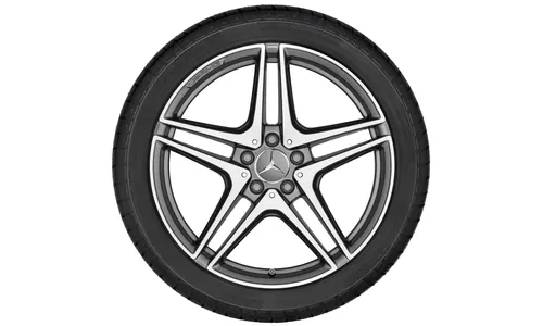 Колесный диск AMG 9J×19 ET25 для Mercedes-Benz C-Class 205, передняя ось, титаново-серый, с алмазной проточкой — фото 4